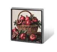 Custom Pomegranates in Basket Lapel Pin Aluminum Alloy Button Badge Personalized Exquisite Brooch Classic Mini Pin 0.7" X 0.7" Inch for Backpacks Hat Suit Jacket Clothing Decoration