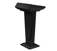 Custom Portable Podium Stand - Professional Metal Lectern with Reading Surface for Church, School, Wedding, Concert, Speech - Lightweight Black Lecture Table for Public Speaking