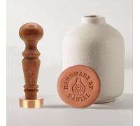 Custom Pottery Stamp Personalized Logo Clay Stamp for Craft Lovers (Handle C)