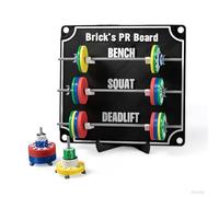 Custom PR Tracking Board - Weightlifting Personal Tracking Board - PR Tracker for Squat, Bench & Deadlift - PR Board with Mini Barbells - Home Gym Decor for Powerlifting - Gift for Fitness Enthusiasts