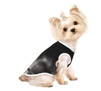 Custom Print Dog Vest for Small Dogs, Breathable Mesh Cat Shirt, Sleeveless Pet T-Shirt for Small Breed Puppies & Cats Quiet Night Small