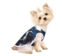 Custom Print Dog Vest for Small Dogs, Breathable Mesh Cat Shirt, Sleeveless Pet T-Shirt for Small Breed Puppies & Cats Portraits of Cartoon Animals Large