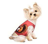 Custom Print Dog Vest for Small Dogs, Breathable Mesh Cat Shirt, Sleeveless Pet T-Shirt for Small Breed Puppies & Cats Squirrels Under The Red City Wall Medium