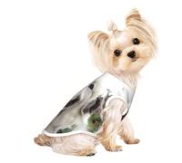 Custom Print Dog Vest for Small Dogs, Breathable Mesh Cat Shirt, Sleeveless Pet T-Shirt for Small Breed Puppies & Cats Happy Little Dog Large
