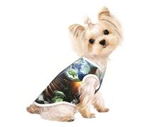 Custom Print Dog Vest for Small Dogs, Breathable Mesh Cat Shirt, Sleeveless Pet T-Shirt for Small Breed Puppies & Cats The Earth on The Stairs Large