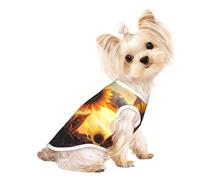 Custom Print Dog Vest for Small Dogs, Breathable Mesh Cat Shirt, Sleeveless Pet T-Shirt for Small Breed Puppies & Cats Sky Giant Sunflower Small