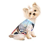 Custom Print Dog Vest for Small Dogs, Breathable Mesh Cat Shirt, Sleeveless Pet T-Shirt for Small Breed Puppies & Cats The Bird of surrealism Large