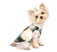 Custom Print Dog Vest for Small Dogs, Breathable Mesh Cat Shirt, Sleeveless Pet T-Shirt for Small Breed Puppies & Cats Science Fiction Cabin Large