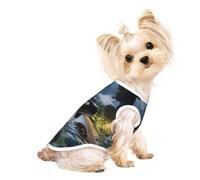 Custom Print Dog Vest for Small Dogs, Breathable Mesh Cat Shirt, Sleeveless Pet T-Shirt for Small Breed Puppies & Cats The Fusion of Killer Whales and Forests Medium