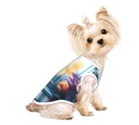 Custom Print Dog Vest for Small Dogs, Breathable Mesh Cat Shirt, Sleeveless Pet T-Shirt for Small Breed Puppies & Cats Zen Garden Medium