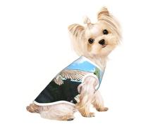 Custom Print Dog Vest for Small Dogs, Breathable Mesh Cat Shirt, Sleeveless Pet T-Shirt for Small Breed Puppies & Cats The Birds in The Small Town Large