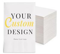 Custom Printed 10-1000 Pcs Napkins, Elegant Disposable Personalised Cocktail Party Napkins for Dinner, Wedding Reception, Birthday, Anniversary, Baby Shower, Guest Bathrooms Decorations