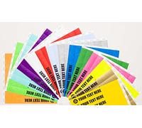 Custom Printed 100 x Tyvek Wristbands Waterproof, Tear-Resistant Event Wristbands for Parties, Events, Festivals, Crowd Management - 1 inch 25 mm (Neon Green)