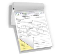 Custom Printed A4 Duplicate Controlled Waste Transfer Note, 50 Duplicate Sets, NCR Business Forms, Full Colour Printing