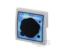 Custom Printed Brick 2x2 Curved Slope SH Spotted ATM Screen LIGHT BLUE