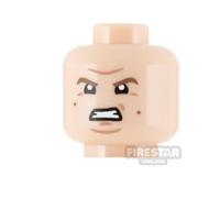 Custom Printed Head SH Muscular Monarch Angry LIGHT FLESH