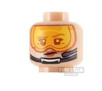 Custom Printed Head SW Rebel Pilot Veteran Female LIGHT FLESH