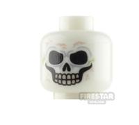 Custom Printed Head The Grim Reaper GLOW IN THE DARK WHITE