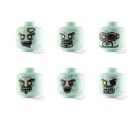 Custom Printed Heads SH Undead Heroes V1 6 Pack LIGHT AQUA