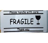 Custom Printed Labels - Personalised Stickers - Design Your Own or Choose a Design (100 Labels, Fragile 3)