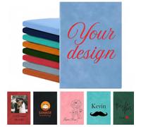 Custom Printed Leather Notebook Personalised with Your Text Image Initials, Luxury A5 A6 Journal Birthday Gift for Artists Writers Poets, Customisable Notepad for Hobby & Creative Journaling