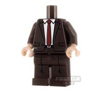 Custom Printed Minifigure Outfit SH Revealed Lawyer DARK BROWN