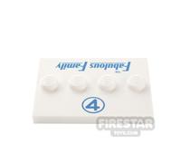 Custom Printed Minifigure Stand SH Fabulous Family WHITE