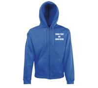 Custom Printed Text Fruit of the Loom Premium 70/30 Hooded Sweatshirt Jacket Top