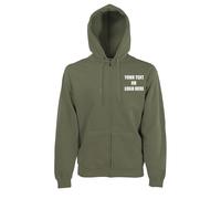 Custom Printed Text Fruit of the Loom Premium 70/30 Hooded Sweatshirt Jacket Top