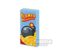 Custom Printed Tile 1x2 Blamco Mac & Cheese MEDIUM BLUE