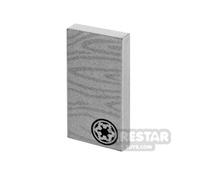 Custom Printed Tile 1x2 SW Mandalorian Beskar Steel METALLIC SILVER