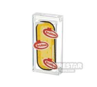 Custom Printed Tile 1x2 Twonkie TRANS CLEAR