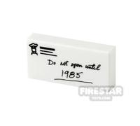 Custom Printed Tile 1x2 Warning from the Future Envelope WHITE