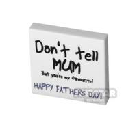 Custom Printed Tile 2x2 Fathers Day Card