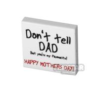 Custom Printed Tile 2x2 Mothers Day Card WHITE