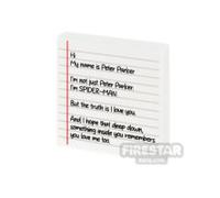 Custom Printed Tile 2x2 SH Brand New Wall-Crawler's Love Letter WHITE