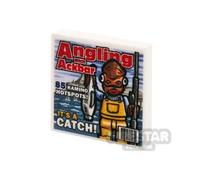 Custom Printed Tile 2x2 SW Angling with Ackbar Magazine WHITE