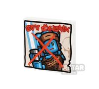 Custom Printed Tile 2x2 SW Bye Felucia WHITE