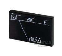 Custom Printed Tile 2x3 1985 Timeline Chalkboard BLACK