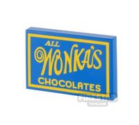 Custom Printed Tile 2x3 All Chocolatier's Chocolate Sign BLUE