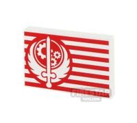 Custom Printed Tile 2x3 Atomic Brotherhood Flag WHITE