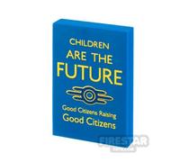 Custom Printed Tile 2x3 Children Are The Future Poster BLUE