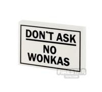 Custom Printed Tile 2x3 No Chocolatier's Chocolate Sign WHITE