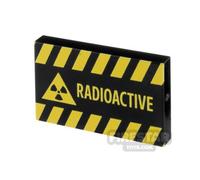 Custom Printed Tile 2x3 Radioactive Sign BLACK