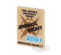 Custom Printed Tile 2x3 SW Sabacc Night Poster TAN