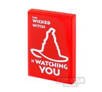 Custom Printed Tile 2x3 The Wicked Witch is Watching You Poster RED
