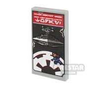 Custom Printed Tile 2x4 SW Imperial Navy Poster LIGHT BLUEISH GRAY