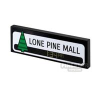 Custom Printed Tile 2x6 Lone Pine Mall Sign BLACK