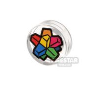 Custom Printed Tile Round 1x1 Continuous Candy TRANS CLEAR