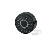 Custom Printed Tile Round 1x1 SW Black Melon BLACK
